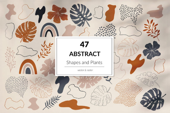 Abstract Shapes and Plants: A Creative Resource for Designers and Artists