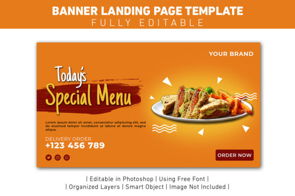 BANNER LANDING PAGE FOOD SPECIAL MENU
