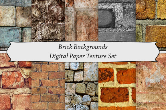 Brick Backgrounds Digital Paper Texture for Creative and Professional Workflows