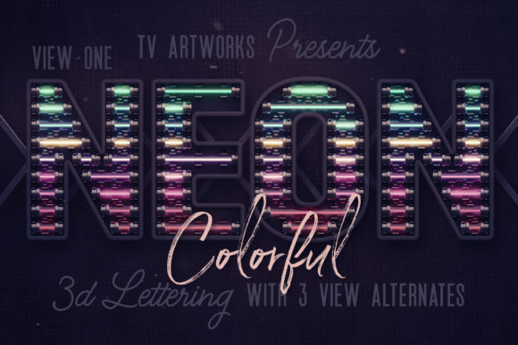 Colorful Neon 3D Lettering: A Dynamic Tool for Creative Designers
