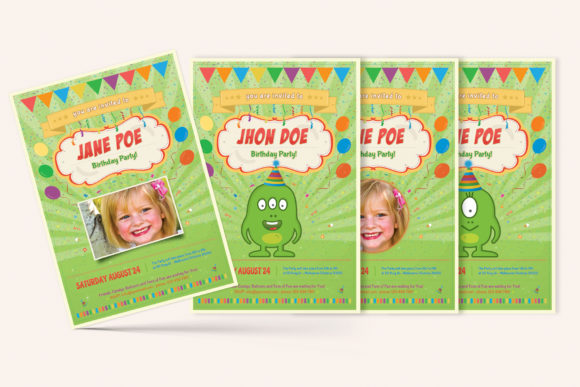 Kids Birthday Party Flyer - Volume 02: A Versatile Invitation for Fun and Celebration