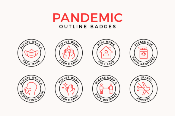 Pandemic Protection Outline Badges