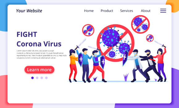 People Fight Coronavirus Landing Page