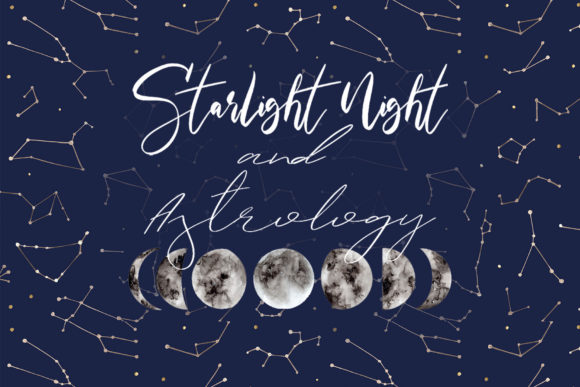 Starlight Night and Astrology Cliparts: A Magical Collection for Creative Designers