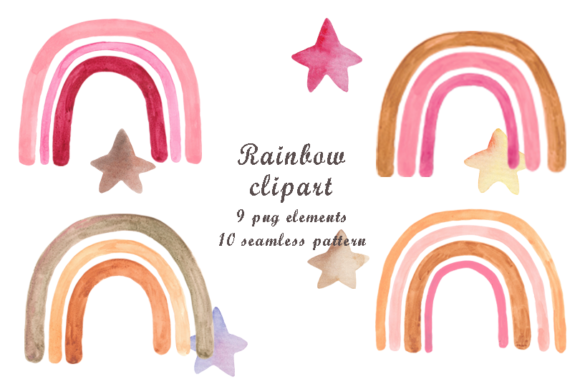 Watercolor Pink Rainbow Clipart: A Versatile and Creative Design Resource