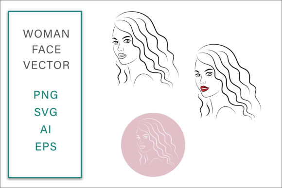Woman Face Vector Illustration