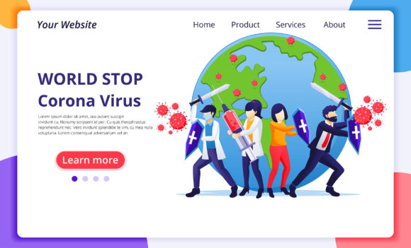 World Fight Coronavirus Landing Page: A Modern Design for Effective Communication
